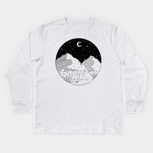 Fox Among the Mountains Kids Long Sleeve T-Shirt